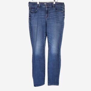Old Navy Womens Pop Icon Skinny Jeans Size 12L Distressed Look EUC!